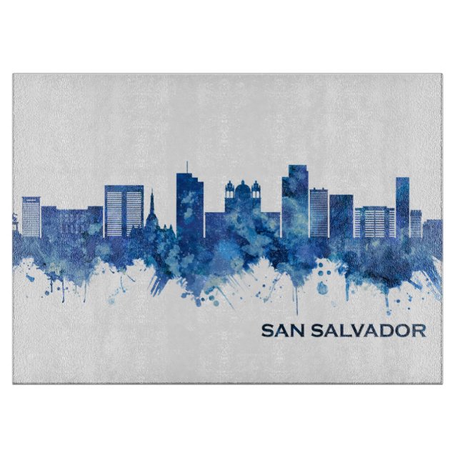 Tabla De Cortar Azul de San Salvador El Salvador (Anverso)