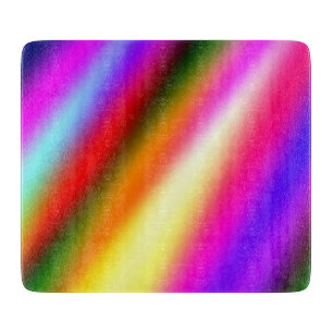 Tabla De Cortar Azul rosa oscuro color de agua abstracto arcoiris 