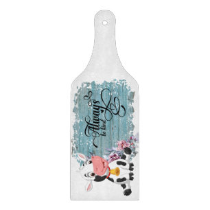 Tabla De Cortar Azul Rústico de vaca bebé