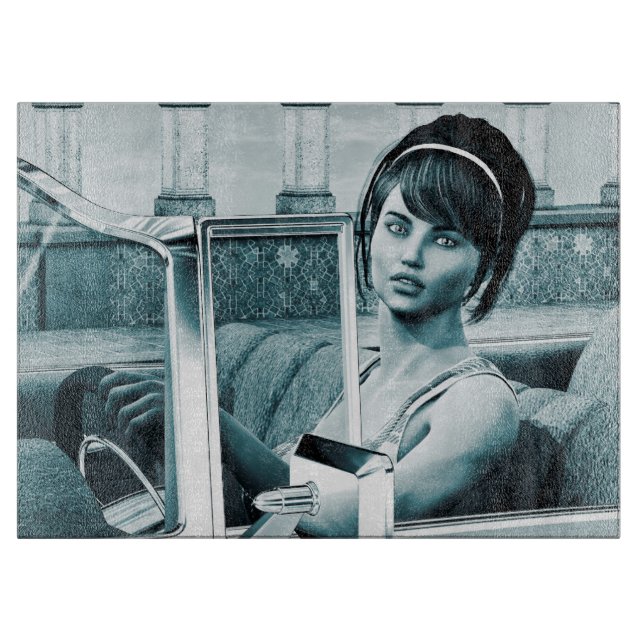 Tabla De Cortar Azul vintage (Anverso)