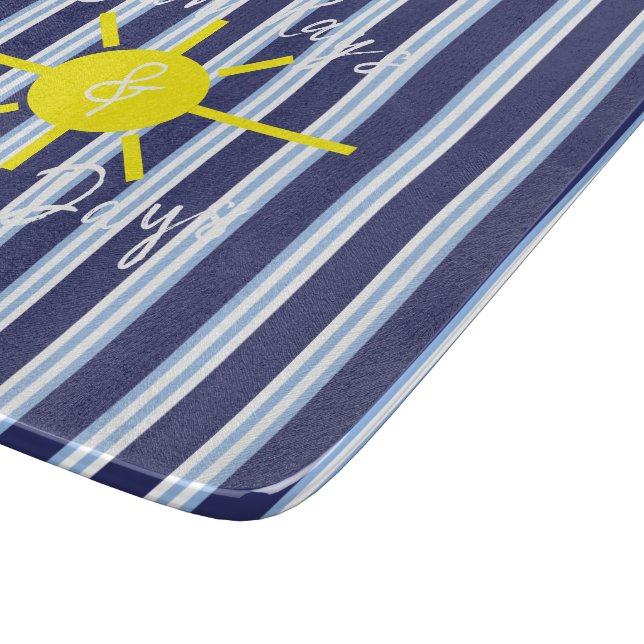 Tabla De Cortar Azul y soleado (Borde)