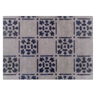Tabla De Cortar Azulejo Holandés Antiguo Patrón Blanco Azul Delft