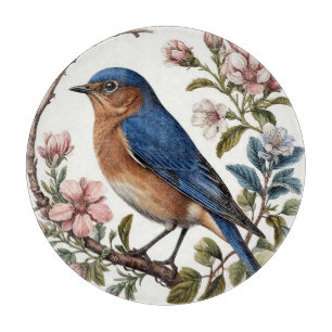 Tabla De Cortar Azulejo Posado Entre Flores en Flor