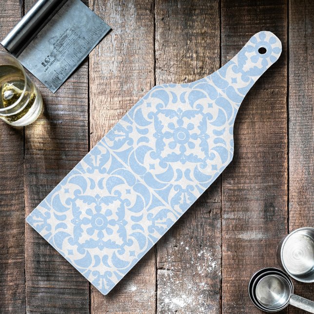 Tabla De Cortar Azulejos azules Mediterráneo portugués (Blue Azulejos Portuguese Spanish Mediterranean Cutting Board)