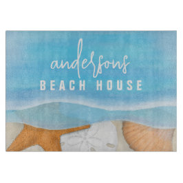 Tabla De Cortar Azulejos costeros de la costa azul del océano