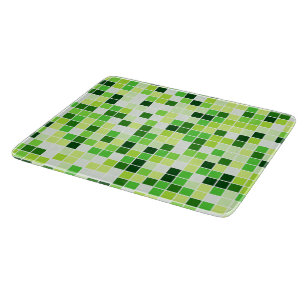 Tabla De Cortar Azulejos de Piscina, Baldosas Mosaico Verdes, Patr