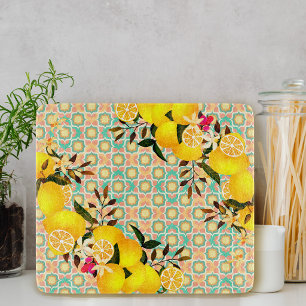 Tabla De Cortar Azulejos Mediterráneos Limón Naranja