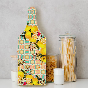 Tabla De Cortar Azulejos Mediterráneos Limón Naranja