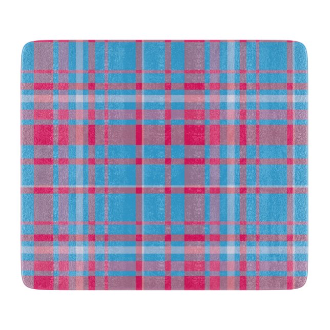 Tabla De Cortar Azules y rojos de Tartán (Anverso)