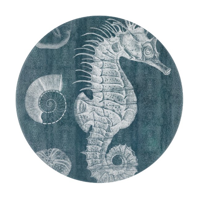 Tabla De Cortar Azure Seahorse Study I (Anverso)