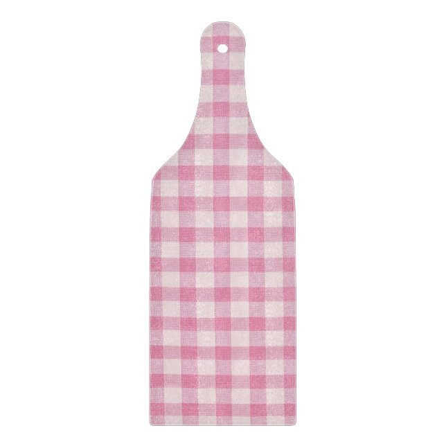 Tabla De Cortar Baby Pink Gingham Pattern (Anverso)