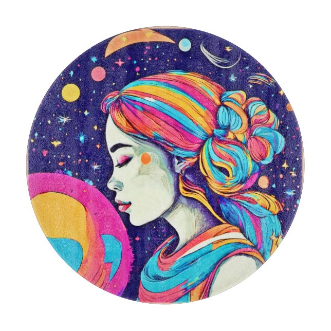 Tabla De Cortar Badaist Moon Chica Art (Anverso)