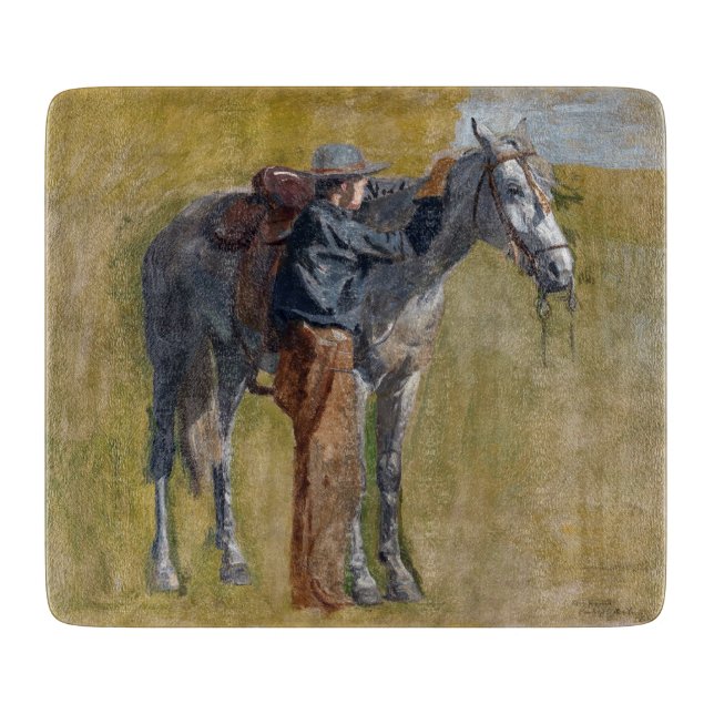 Tabla De Cortar Badlands estadounidenses: Vaquero del viejo oeste  (Anverso)