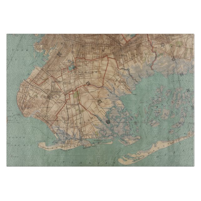Tabla De Cortar Bahía y Brooklyn de Jamaica (Anverso)