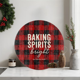 Tabla De Cortar Baking Spirits Bright Buffalo Plaid Christmas