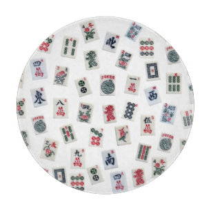 Tabla De Cortar Baldosas y símbolos de MahJong
