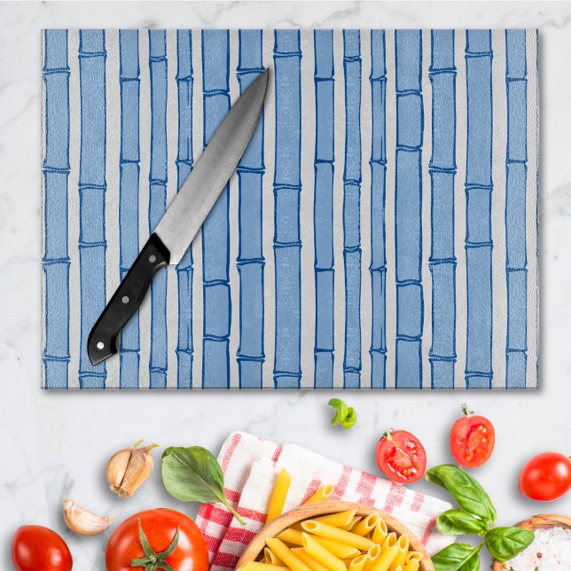 Tabla De Cortar Bambooey Franja de Bambú en Porcelana Azul (Subido por el creador)