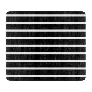 Tabla De Cortar Banda moderna en blanco y negro