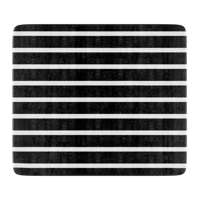 Tabla De Cortar Banda moderna en blanco y negro (Anverso)