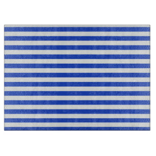Tabla De Cortar Bandas combinadas azules reales de Shirley Taylor