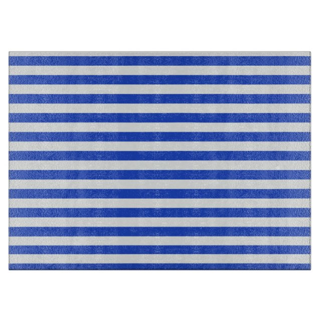 Tabla De Cortar Bandas combinadas azules reales de Shirley Taylor (Anverso)
