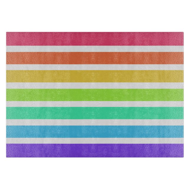 Tabla De Cortar Bandas de arco iris luminosas (Anverso)