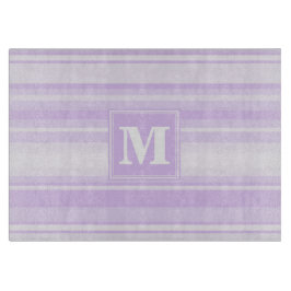 Tabla De Cortar Bandas de lilac monogramo