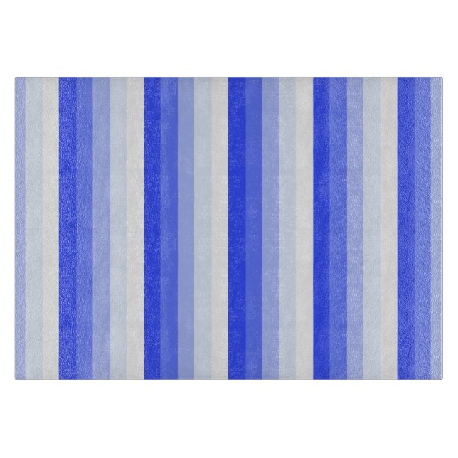 Tabla De Cortar Bandas de sombra azules reales (Anverso)