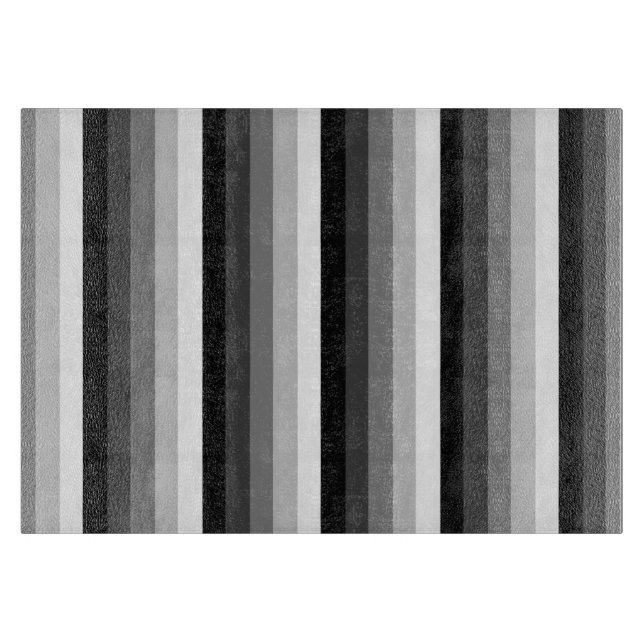 Tabla De Cortar Bandas de sombra en blanco y negro (Anverso)