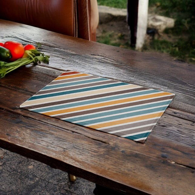 Tabla De Cortar Bandas diagonales multicolor (Chopping Board)