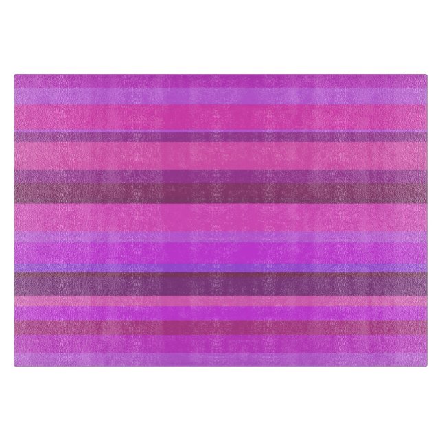 Tabla De Cortar Bandas horizontales rosadas (Anverso)
