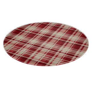 Tabla De Cortar Bandas rojas de plástico de crema roja
