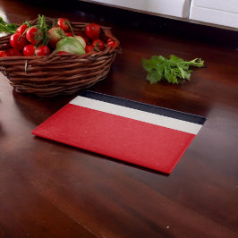 Tabla De Cortar Bandas rojas y azules