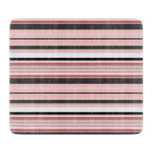 Tabla De Cortar Bandas rosadas grises y cortas