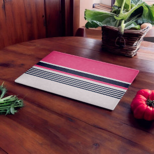 Tabla De Cortar Bandas uniformes rosadas