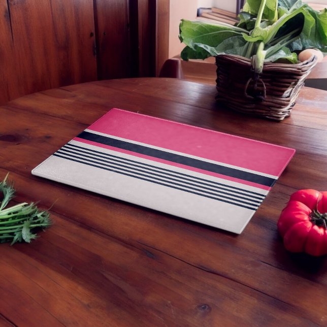 Tabla De Cortar Bandas uniformes rosadas (Chopping Board)