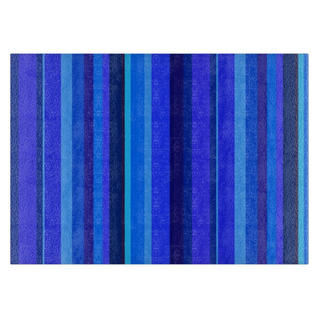 Tabla De Cortar Bandas verticales azules (Anverso)