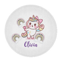 Tabla De Cortar Bandeja de servicio personalizada Adorable Rainbow