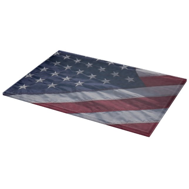 Tabla De Cortar Bandera americana. (Borde)