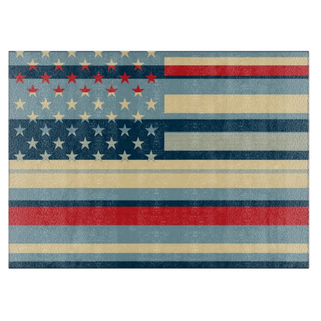 Tabla De Cortar Bandera Americana 3 (Anverso)