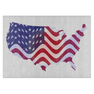TABLA DE CORTAR BANDERA AMERICANA ONDA