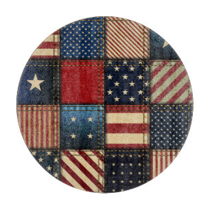 Tabla De Cortar Bandera Americana, Patrón sin problemas.