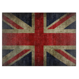 Tabla De Cortar Bandera antigua BRITÁNICA británica del grunge de