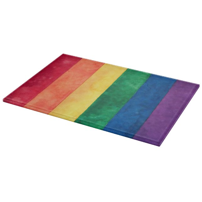 Tabla De Cortar Bandera arcoiris del orgullo gay (Borde)