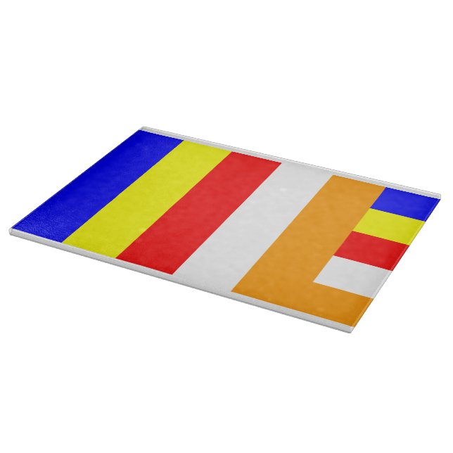 Tabla De Cortar Bandera budista (Borde)