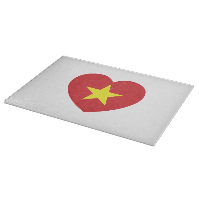 Tabla De Cortar Bandera cardíaca de Vietnam (Borde)