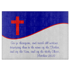 Tabla De Cortar Bandera cristiana inspirada