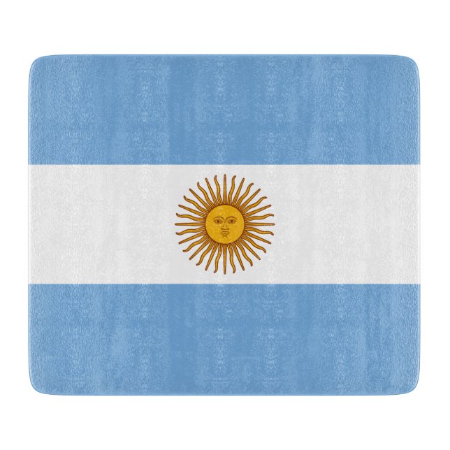 Tabla De Cortar Bandera de Argentina (Anverso)