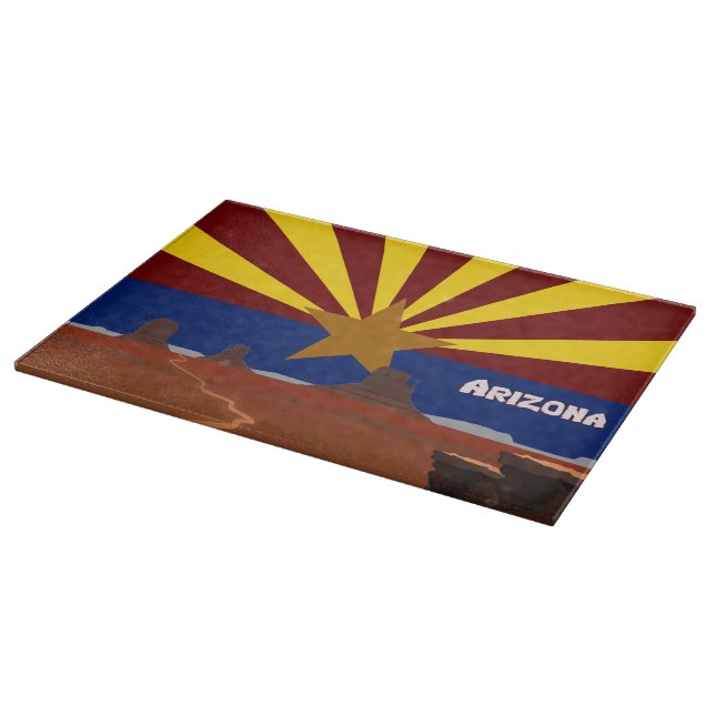 Tabla De Cortar Bandera de Arizona (Borde)