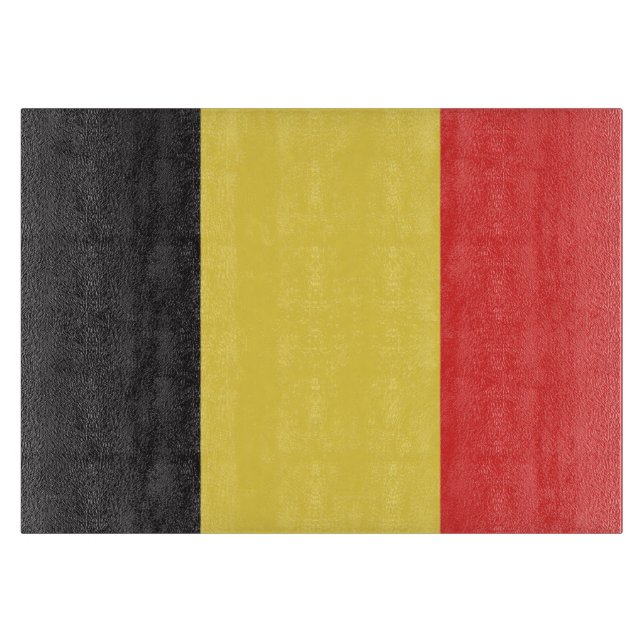 Tabla De Cortar Bandera de Bélgica (Anverso)